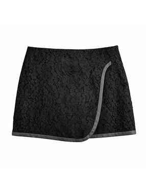 Rebecca Taylor Lace and Leather Mini Skirt